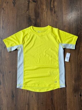 Gap Kids Gapfit Moisture-Wicking Short Sleeve Shirt, Bright Yellow Size Small
